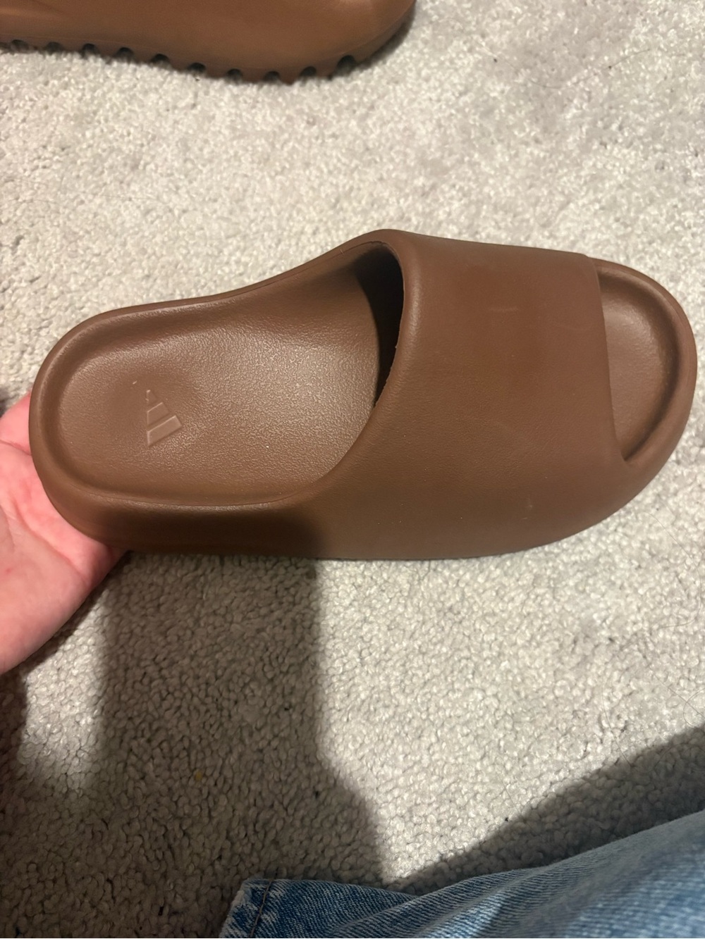 Chunky Slide Sandals in Brown - Picture 3 of 5